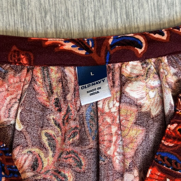 Old Navy Floral Blouse Long Sleeve - Picture 2 of 5